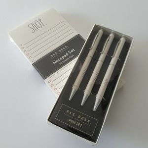 (New) Rae Dunn Pen Set & Notepad Set